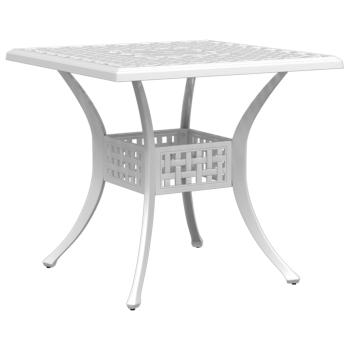 3-tlg. Bistro-Set Weiß Aluminiumguss