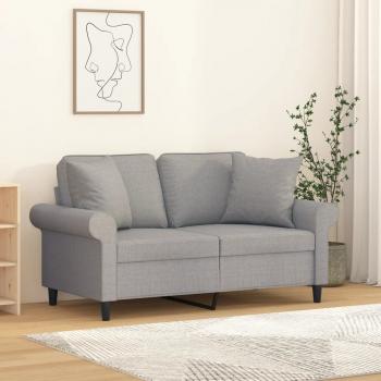 ARDEBO.de - Zierkissen 2 Stk. Hellgrau 40x40 cm Stoff