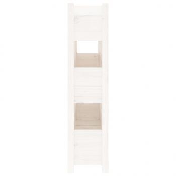 Pflanzkübel Weiß 112x25x104,5 cm Massivholz Kiefer