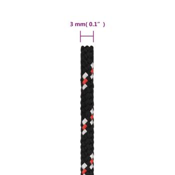 Bootsseil Schwarz 3 mm 250 m Polypropylen