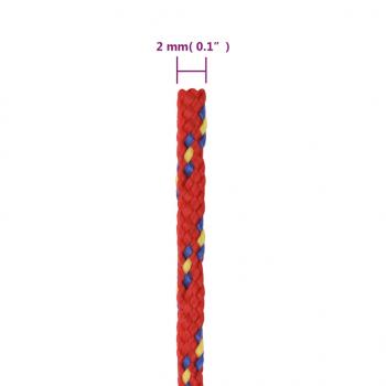 Bootsseil Rot 2 mm 500 m Polypropylen