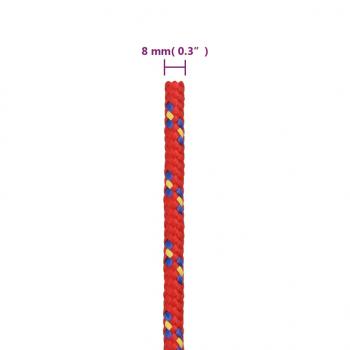 Bootsseil Rot 8 mm 250 m Polypropylen