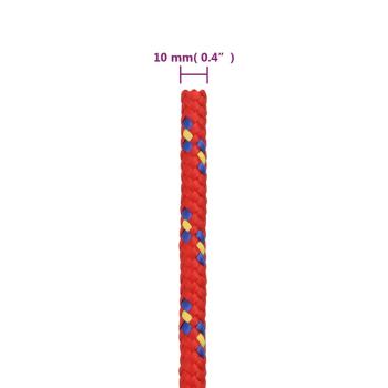Bootsseil Rot 10 mm 25 m Polypropylen