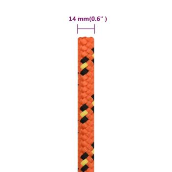 Bootsseil Orange 14 mm 250 m Polypropylen
