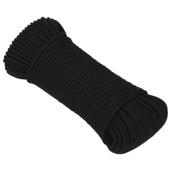 Arbeitsseil Schwarz 5 mm 50 m Polyester