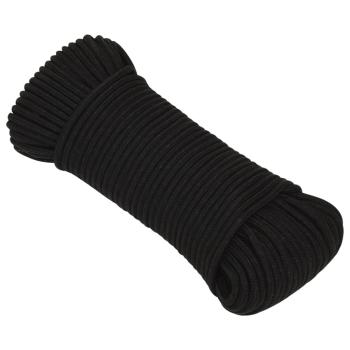 Arbeitsseil Schwarz 5 mm 50 m Polyester