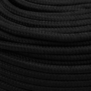 Arbeitsseil Schwarz 6 mm 50 m Polyester