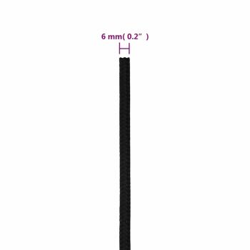 Arbeitsseil Schwarz 6 mm 500 m Polyester