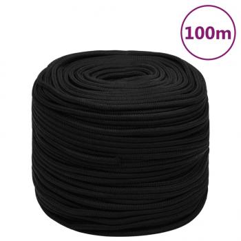 ARDEBO.de - Arbeitsseil Schwarz 8 mm 100 m Polyester