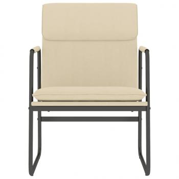 Loungesessel Creme 55x64x80 cm Stoff