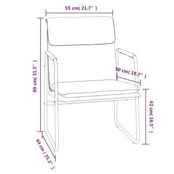 Loungesessel Creme 55x64x80 cm Stoff