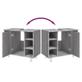 Badschrank Grau Sonoma 60x32x53,5 cm Holzwerkstoff