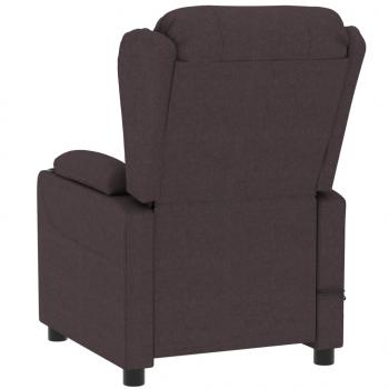 Massagesessel Elektrisch Dunkelbraun Stoff
