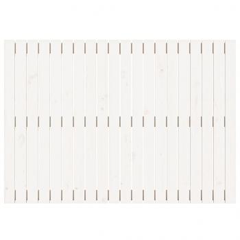 Wand-Kopfteil Weiß 127,5x3x90 cm Massivholz Kiefer