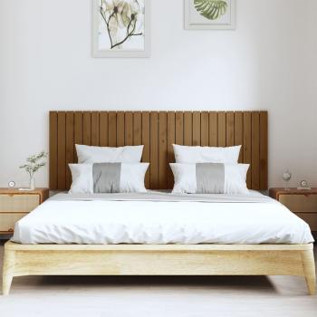ARDEBO.de - Wand-Kopfteil Honigbraun 166x3x60 cm Massivholz Kiefer