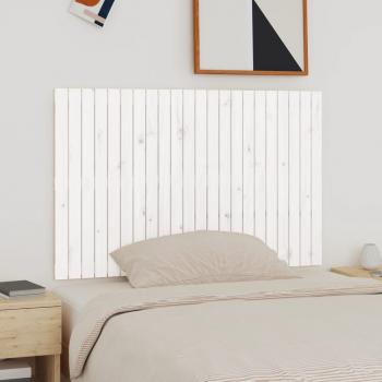 ARDEBO.de - Wand-Kopfteil Weiß 140x3x90 cm Massivholz Kiefer