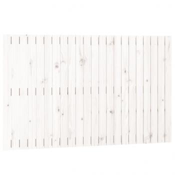 Wand-Kopfteil Weiß 140x3x90 cm Massivholz Kiefer