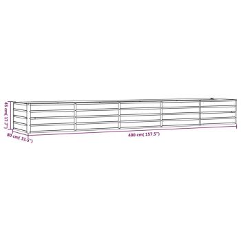 Hochbeet Rostig 400x80x45 cm Cortenstahl
