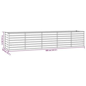 Hochbeet Rostig 400x80x77 cm Cortenstahl