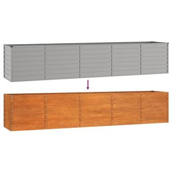 Hochbeet Rostig 400x80x77 cm Cortenstahl