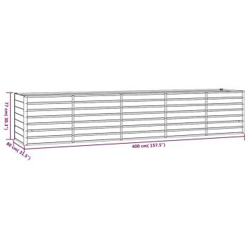 Hochbeet Rostig 400x80x77 cm Cortenstahl