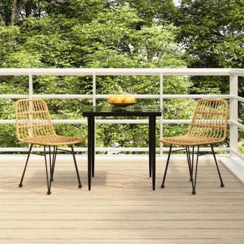 ARDEBO.de - 3-tlg. Garten-Essgruppe Poly Rattan