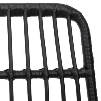 7-tlg. Garten-Essgruppe Schwarz Poly Rattan