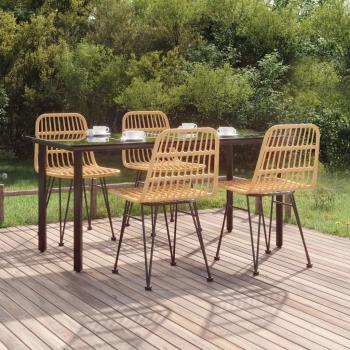 ARDEBO.de - 5-tlg. Garten-Essgruppe Poly Rattan
