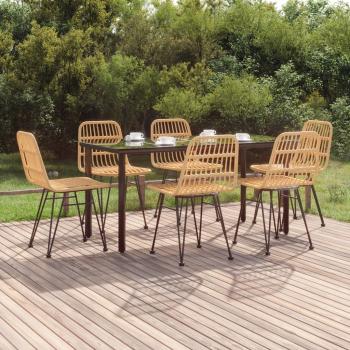 ARDEBO.de - 7-tlg. Garten-Essgruppe Poly Rattan