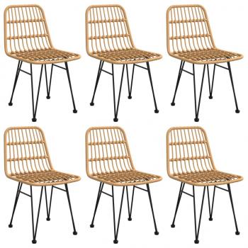 7-tlg. Garten-Essgruppe Poly Rattan