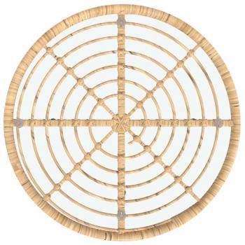 Esstisch Ø80 cm Hartglas und Stahl