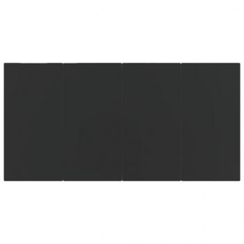 5-tlg. Garten-Essgruppe Schwarz PVC Rattan