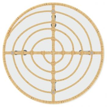 Esstisch Ø50 cm Hartglas und Stahl