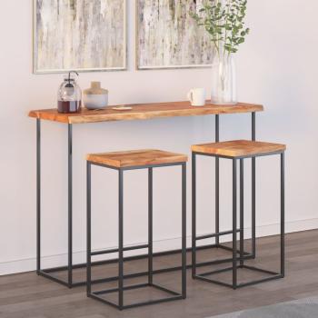 ARDEBO.de - Tischplatte 110x40x2,5cm Rechteckig Massivholz Akazie Baumkante
