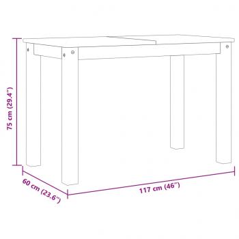 Esstisch Panama 117x60x75 cm Massivholz Kiefer