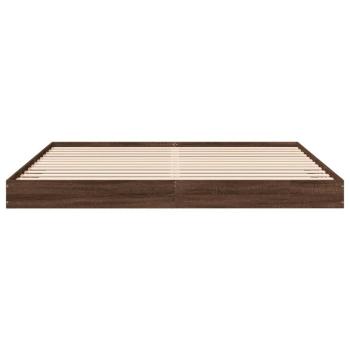 Bettgestell Braun Eichen-Optik 180x200 cm Holzwerkstoff
