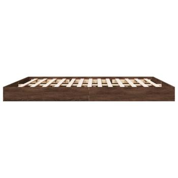 Bettgestell Braun Eichen-Optik 180x200 cm Holzwerkstoff