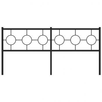 Kopfteil Metall Schwarz 180 cm