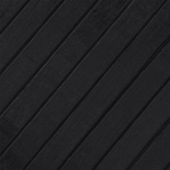 Teppich Rechteckig Schwarz 70x300 cm Bambus
