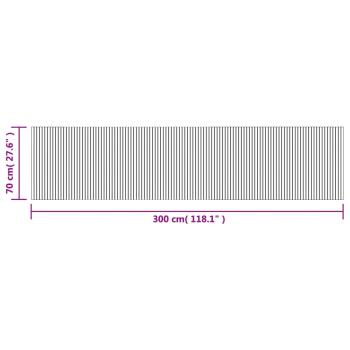 Teppich Rechteckig Schwarz 70x300 cm Bambus