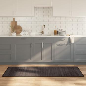 ARDEBO.de - Teppich Rechteckig Dunkelbraun 70x200 cm Bambus