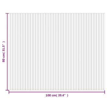Teppich Rechteckig Dunkelbraun 80x100 cm Bambus