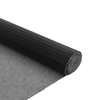 ARDEBO.de - Teppich Rechteckig Schwarz 80x400 cm Bambus