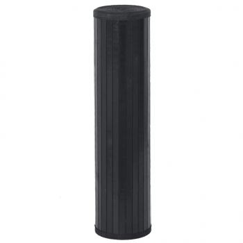 ARDEBO.de - Teppich Rechteckig Schwarz 80x400 cm Bambus