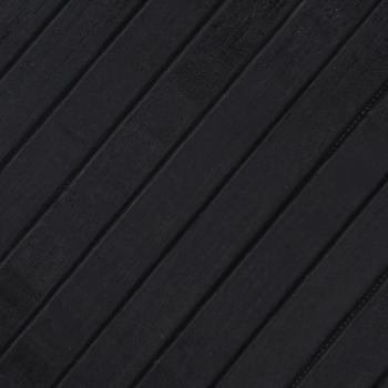 Teppich Rechteckig Schwarz 80x400 cm Bambus