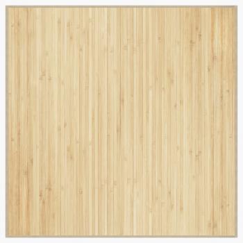 Teppich Quadratisch Hell Natur 100x100 cm Bambus