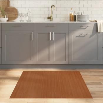 ARDEBO.de - Teppich Rechteckig Braun 100x100 cm Bambus