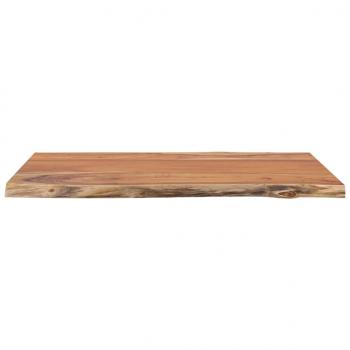 Tischplatte 80x60x2,5cm Rechteckig Massivholz Akazie Naturkante