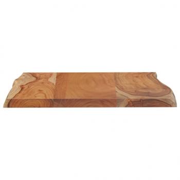 Tischplatte 80x60x2,5cm Rechteckig Massivholz Akazie Naturkante