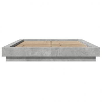 Bettgestell Betongrau 135x190 cm Holzwerkstoff